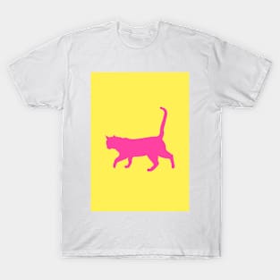 Inquisitive Cat Silhouette T-Shirt
